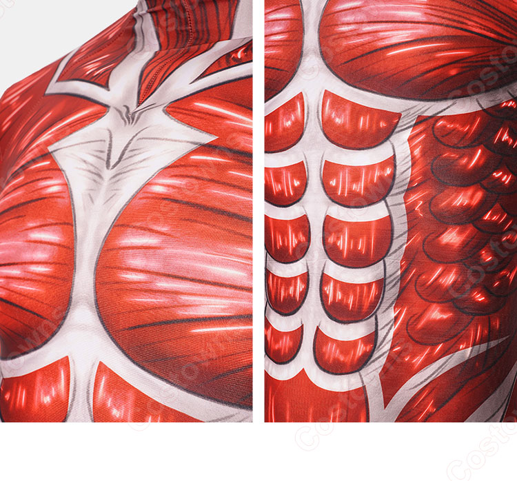 進撃の巨人 全身タイツ 筋肉タイツ コスプレ衣装-6