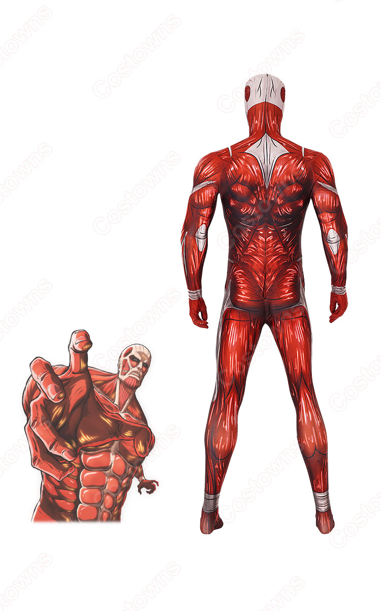 進撃の巨人 全身タイツ 筋肉タイツ コスプレ衣装-4