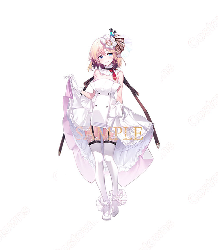 VTuber ワトソン・アメリア 花嫁 ウェディングドレス コスプレ衣装 「hololive(ホロライブ)」 cosplay 仮装 変装-1