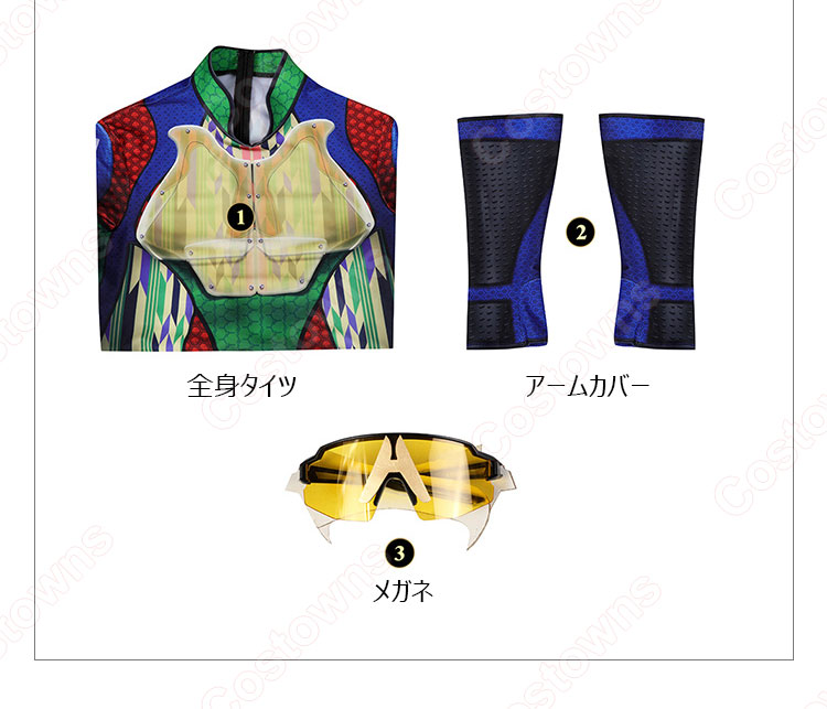 ザ・ボーイズ Aトレイン コスプレ衣装 レジー・フランクリン 全身タイツ ハロウィン衣装 仮装 変装-16