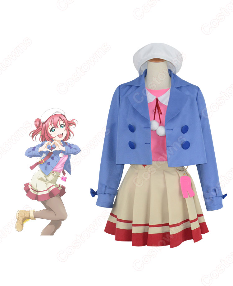 スクフェス 黒澤ルビィ 心の中を見せて コスプレ衣装 『ラブライブ! スクールアイドルフェスティバル』 私服 cosplay 仮装 変装-2