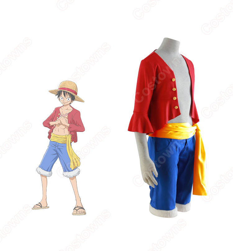 ワンピース モンキー・D・ルフィ コスプレ衣装 『ONE PIECE』 新世界編 2年後 麦わらの一味 船長 cosplay 仮装 変装-2