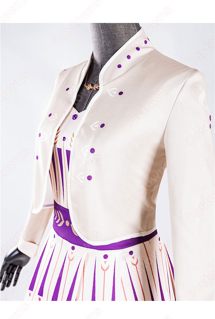 アナ雪2 アナ 黄色ドレス コスプレ衣装 映画 『アナと雪の女王2』 コスプレ ディズニープリンセス 大人用 ハロウィン 仮装 変装-7