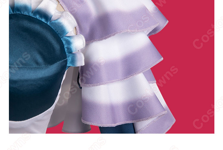 アルベド コスプレ衣装 TVアニメ 『オーバーロードⅣ』 青 ドレス cosplay 仮装 変装-5