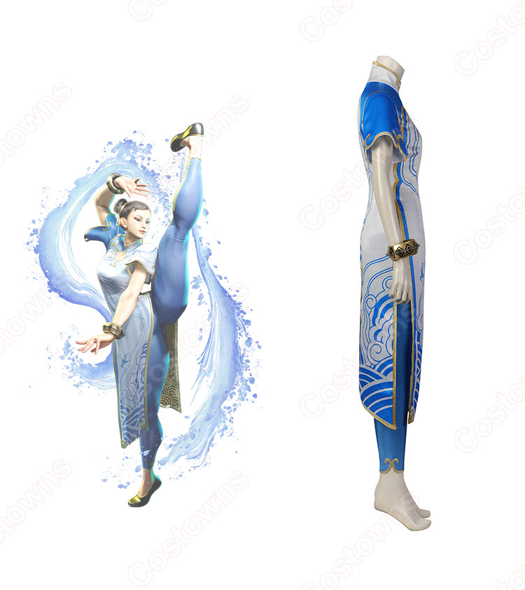 【期間限定】 春麗 チャイナドレス コスプレ衣装 格闘ゲーム 『STREET FIGHTER ゲームキャラクター