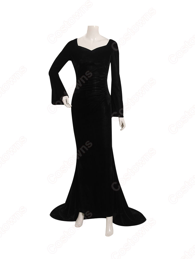 モーティシア ・アダムス ワンピース コスプレ衣装 『アダムス・ファミリー』 cosplay 仮装 変装-2