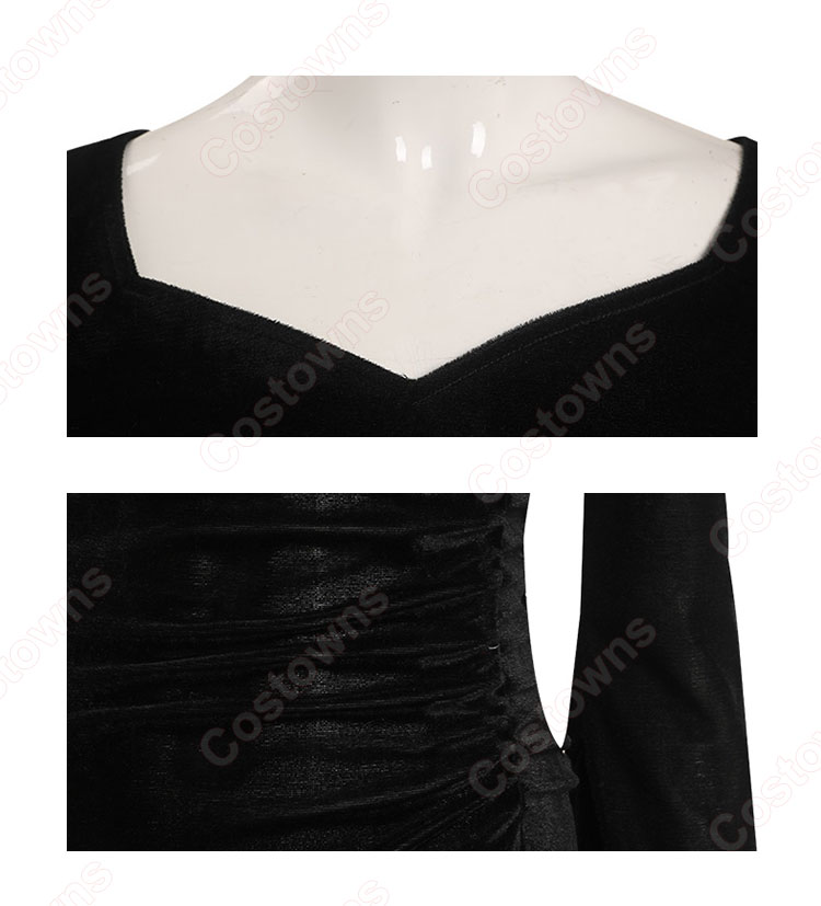 モーティシア ・アダムス ワンピース コスプレ衣装 『アダムス・ファミリー』 cosplay 仮装 変装-5