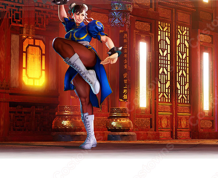 Amazon.co.jp: ストリートファイター 春麗 Chun-Li コスプレ衣装 (男性M) : ホビー
