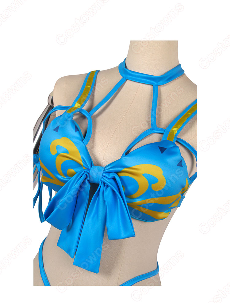 水着春麗 コスプレ衣装 『ストリートファイター』 スイムスーツ ver cosplay 仮装 変装-4