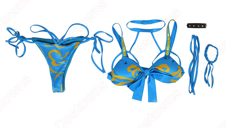 水着春麗 コスプレ衣装 『ストリートファイター』 スイムスーツ ver cosplay 仮装 変装-9