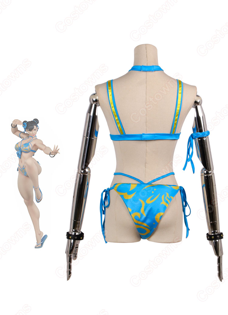 水着春麗 コスプレ衣装 『ストリートファイター』 スイムスーツ ver cosplay 仮装 変装-3