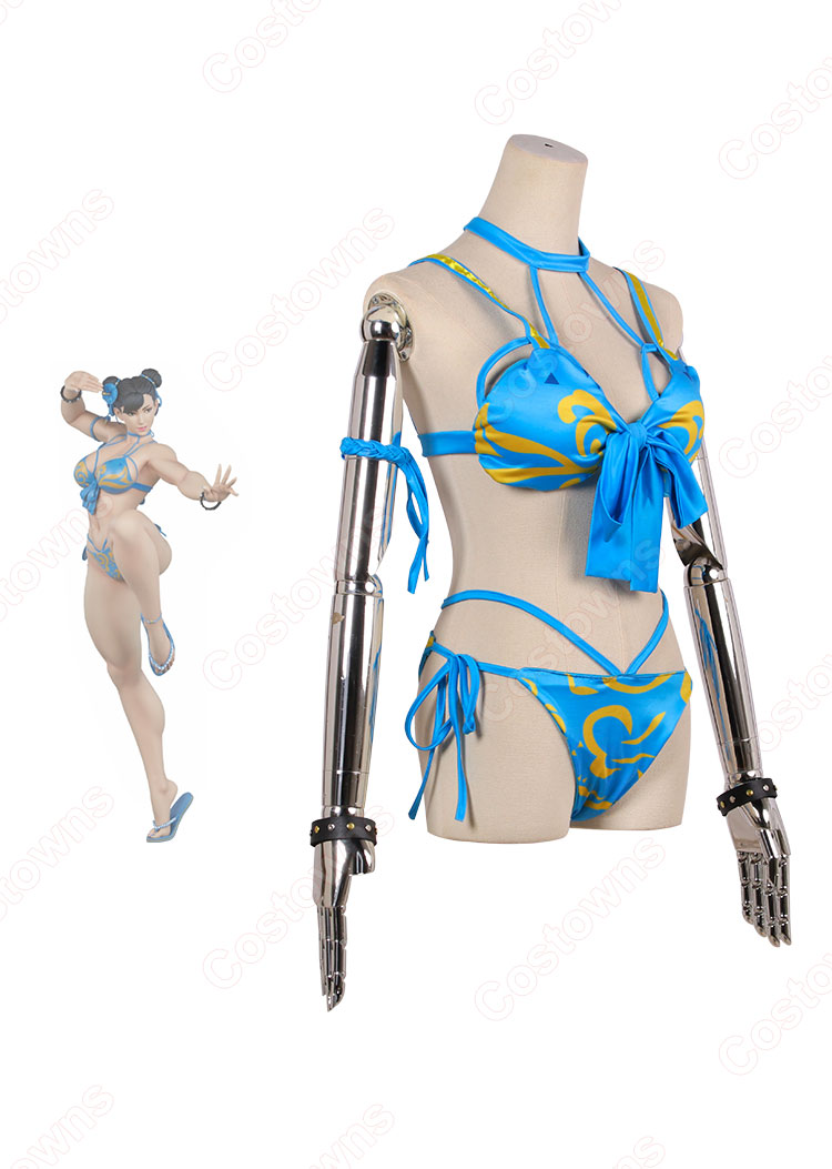 水着春麗 コスプレ衣装 『ストリートファイター』 スイムスーツ ver cosplay 仮装 変装-2