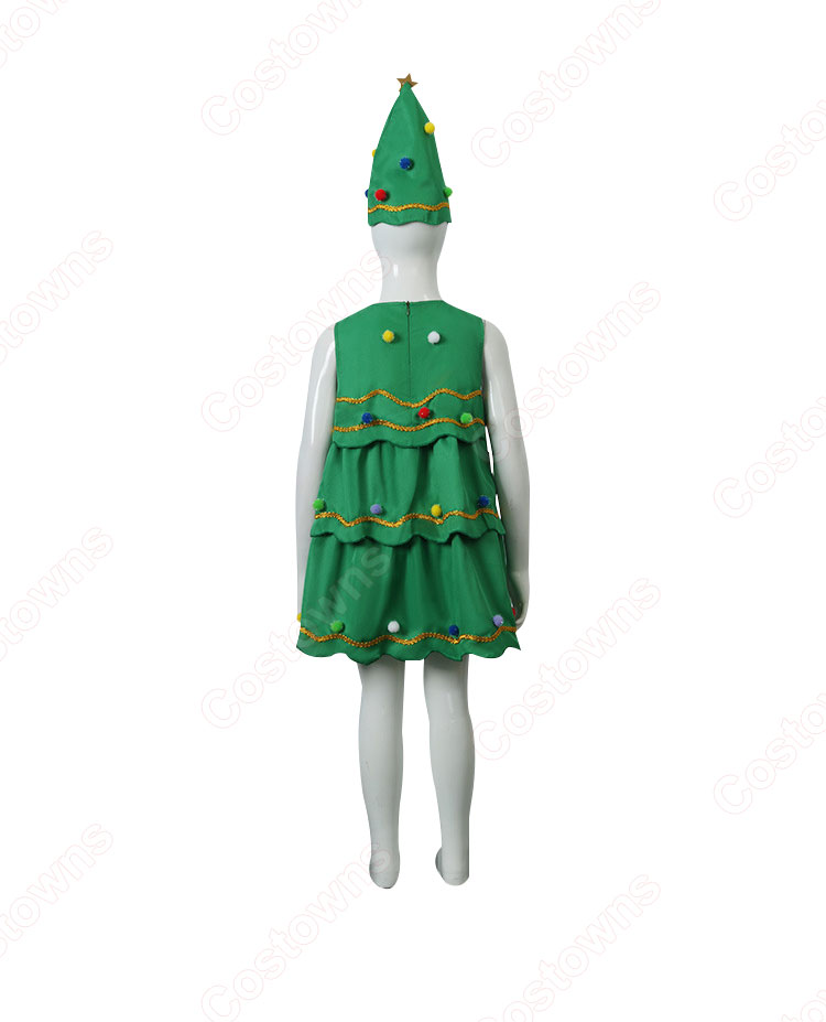クリスマス 衣装 キッズ クリスマスツリー ワンピース 可愛い クリスマス テーマパーティー衣装-3