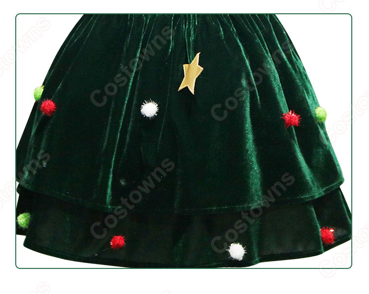 クリスマス 衣装 緑 クリスマスツリー コスプレ クリスマス テーマパーティー衣装 大人用-6