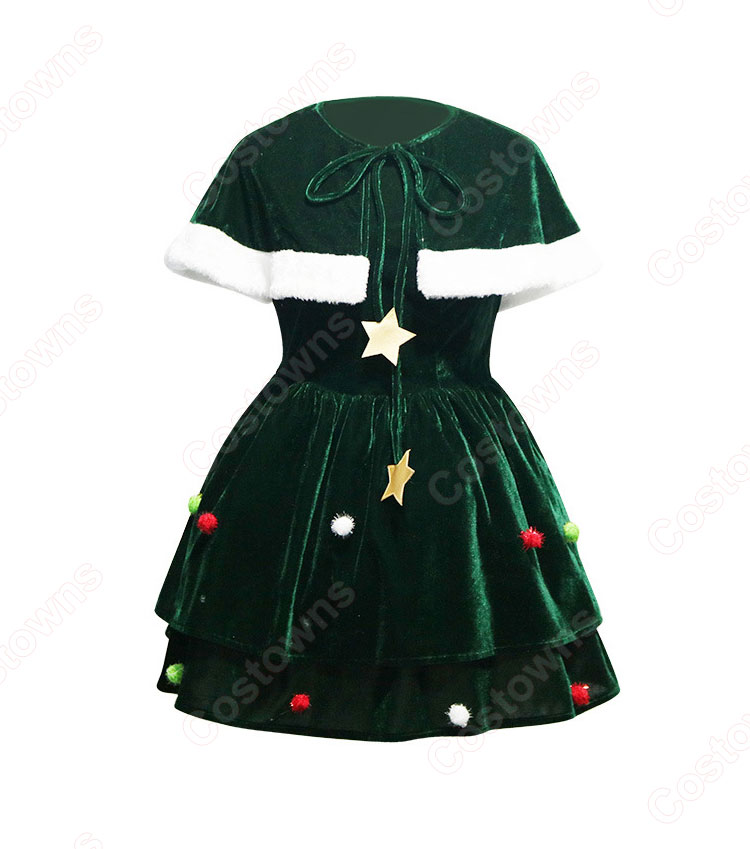 クリスマス 衣装 緑 クリスマスツリー コスプレ クリスマス テーマパーティー衣装 大人用-2