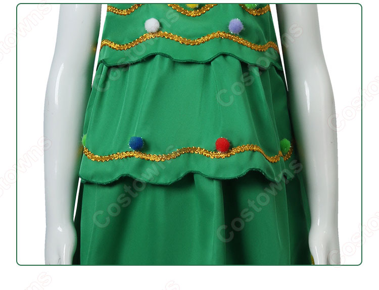 クリスマス 衣装 キッズ クリスマスツリー ワンピース 可愛い クリスマス テーマパーティー衣装-5