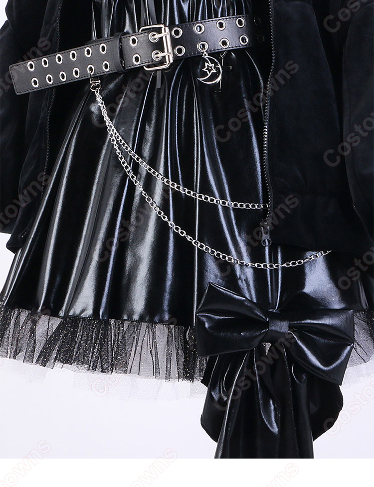 ぱりぷろ 有栖マナ 新衣装 コスプレ衣装 韓国の黒白狐VTuber cosplay 仮装 変装-9