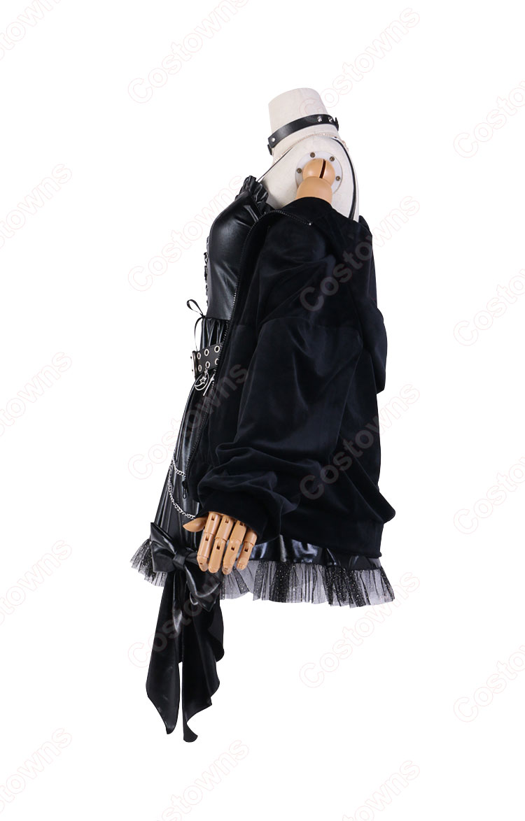 ぱりぷろ 有栖マナ 新衣装 コスプレ衣装 韓国の黒白狐VTuber cosplay 仮装 変装-3