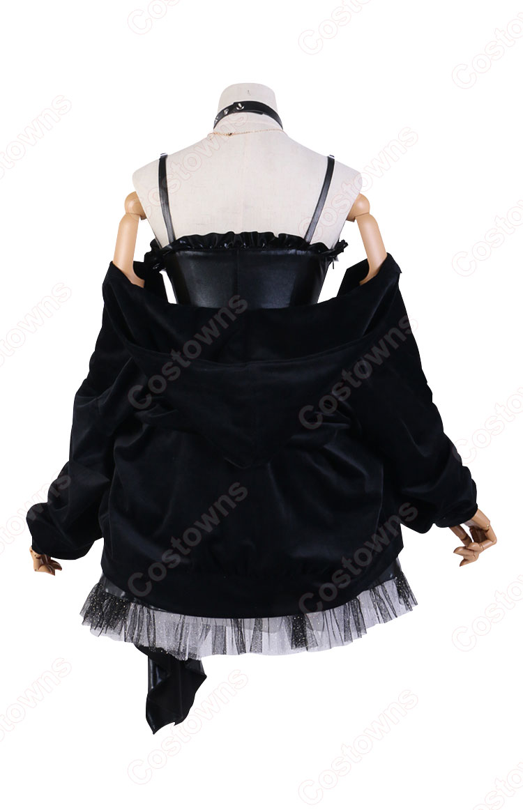 ぱりぷろ 有栖マナ 新衣装 コスプレ衣装 韓国の黒白狐VTuber cosplay 仮装 変装-4