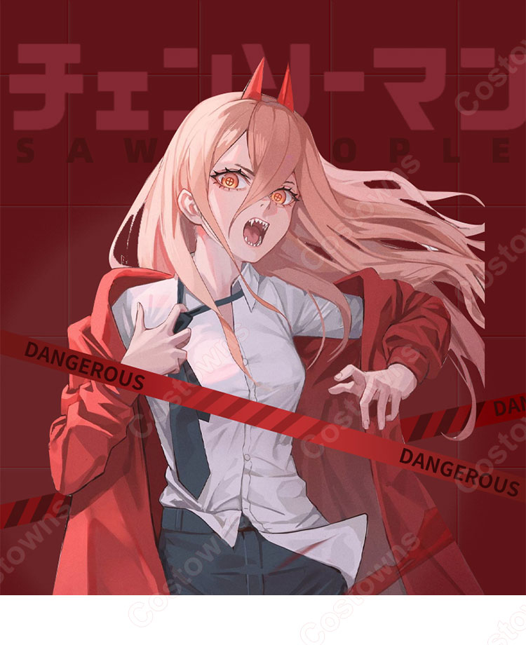 チェンソーマン 血の魔人 パワー コスプレ衣装-1