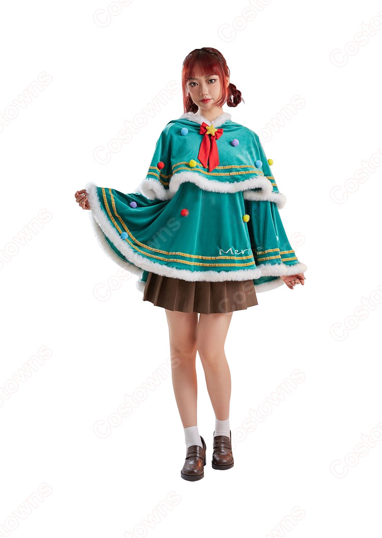 クリスマス マント クリスマスツリー コスプレ衣装 緑 マント