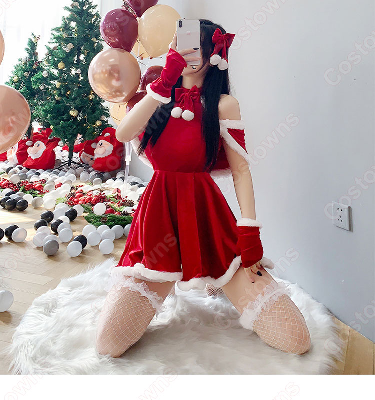 クリスマス コスプレ衣装 レディース セクシー コスチューム クリスマス テーマパーティー衣装 大人用-2