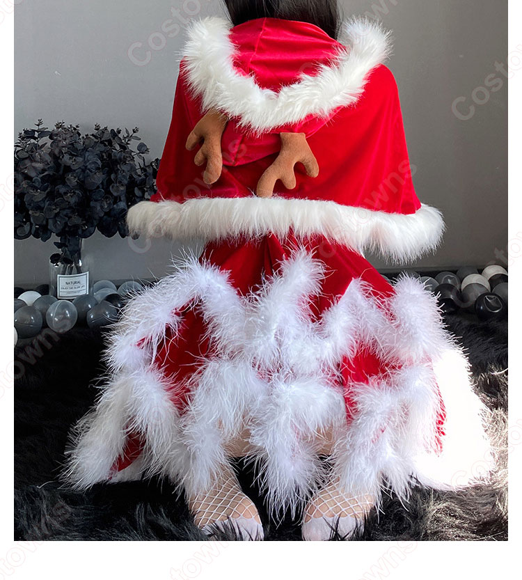 クリスマス コスプレ衣装 バニーガール コスチューム レディース セクシー メイド服 クリスマス テーマパーティー衣装 大人用-7