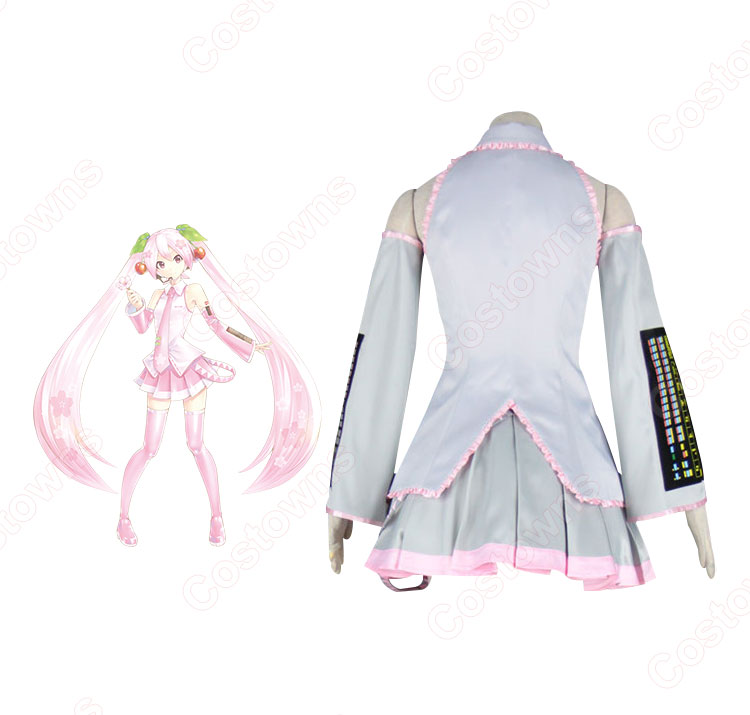 桜ミク コスプレ衣装 初音ミク バーチャル・アイドル歌手 子供用 大人用 cosplay 仮装 変装-4