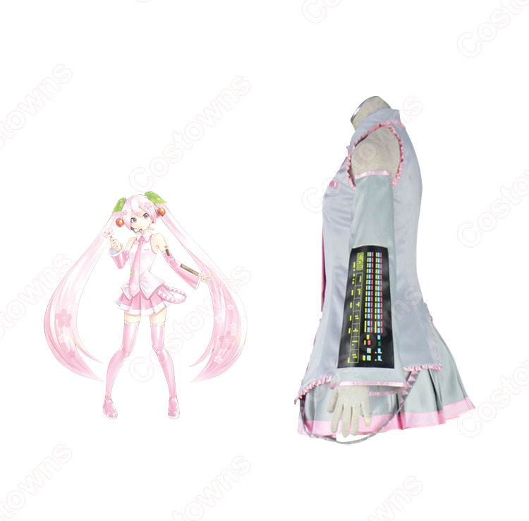 桜ミク コスプレ衣装 初音ミク バーチャル・アイドル歌手 子供用 大人用 cosplay 仮装 変装-3