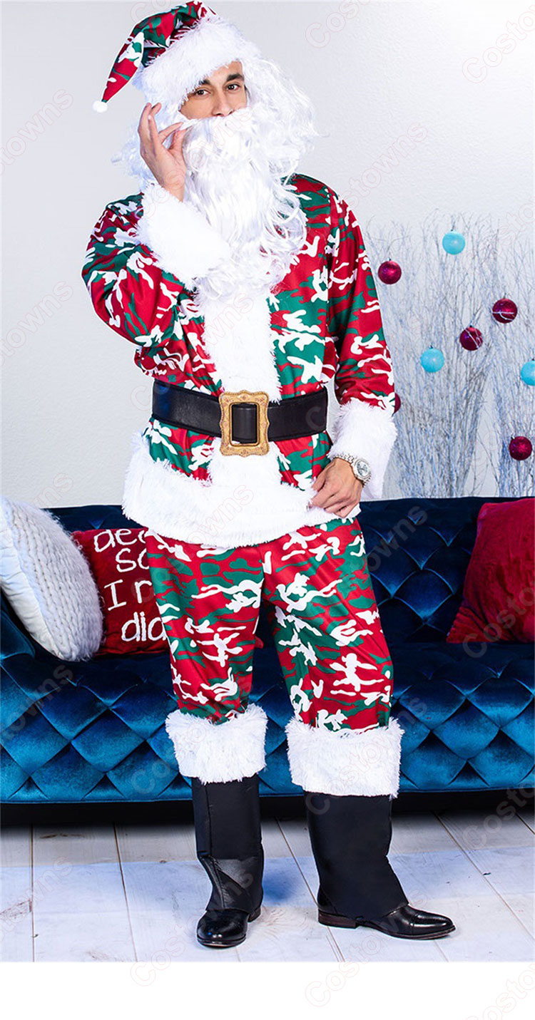 【10点セット】サンタクロース 衣装 コスチューム クリスマスパーティー