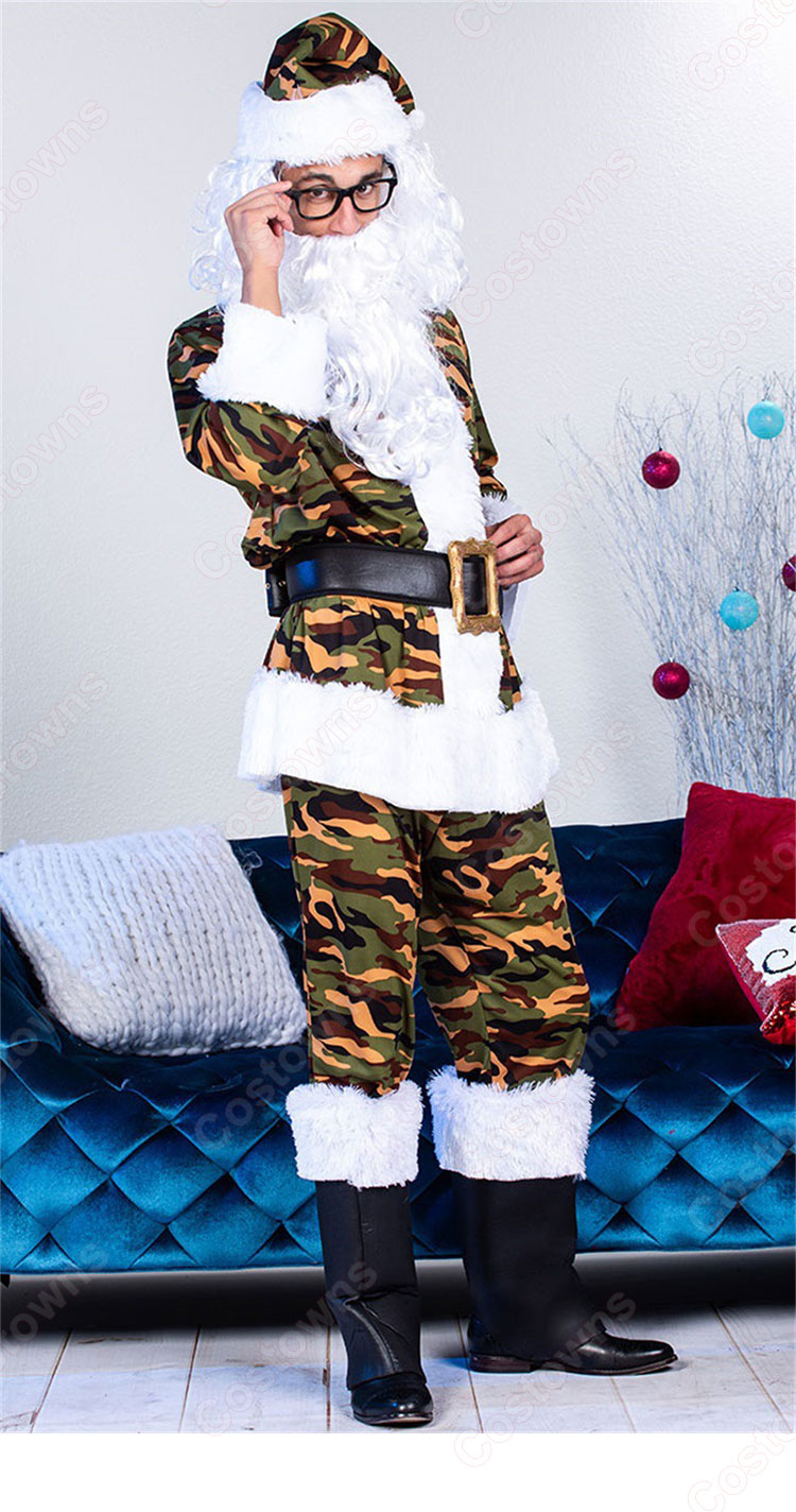 サンタクロース コスプレ衣装 迷彩柄 クリスマス 衣装 サンタクロース コスプレ衣装 迷彩柄 クリスマス 衣装