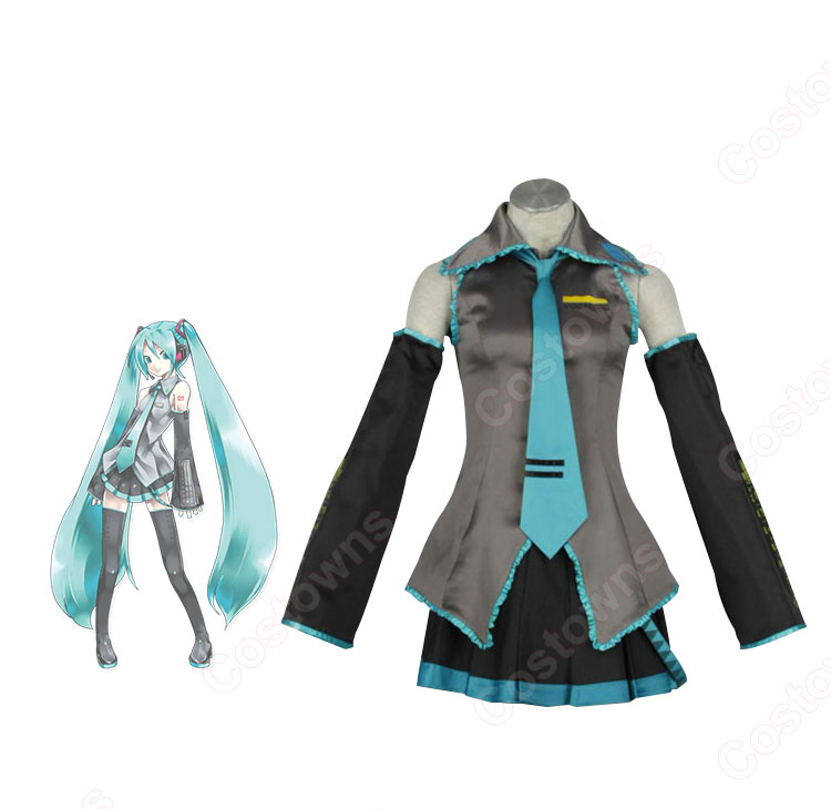 初音ミク コスプレ衣装 バーチャル・アイドル歌手 子供用 大人用 cosplay 仮装 変装-1