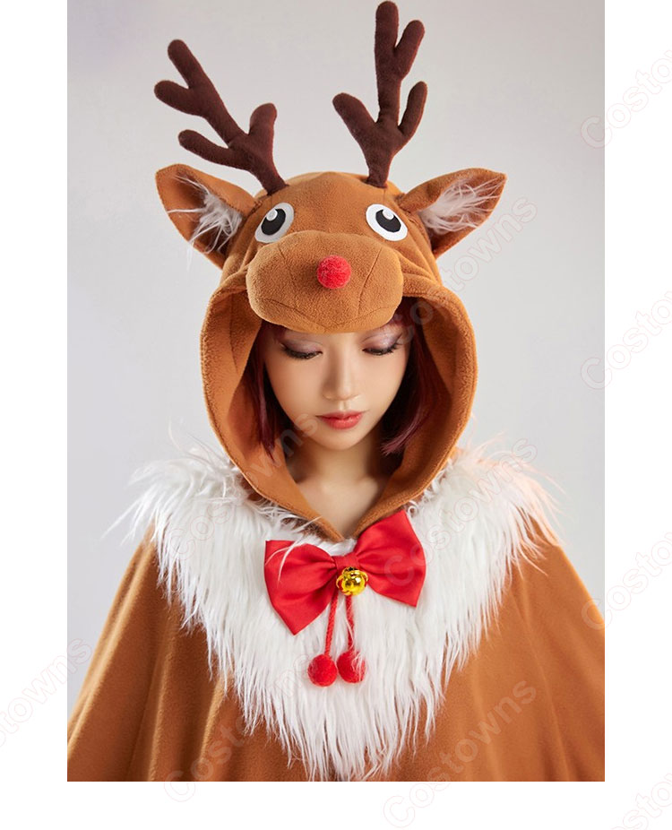 クリスマス コスプレ衣装 可愛い トナカイ マント 大人 女性