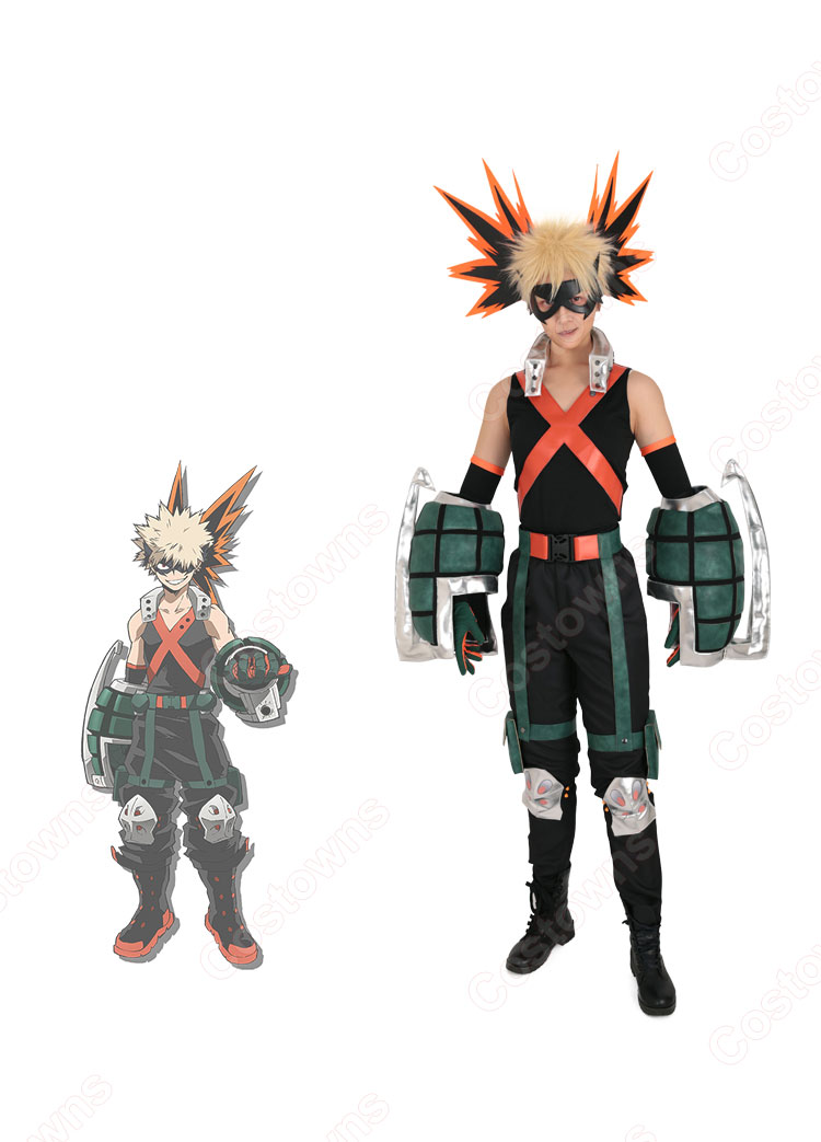 【数量は多】 劇場版 ヒロアカ 爆豪勝己 戦闘服 コスプレ衣装 『僕のヒーロー コスプレ衣装