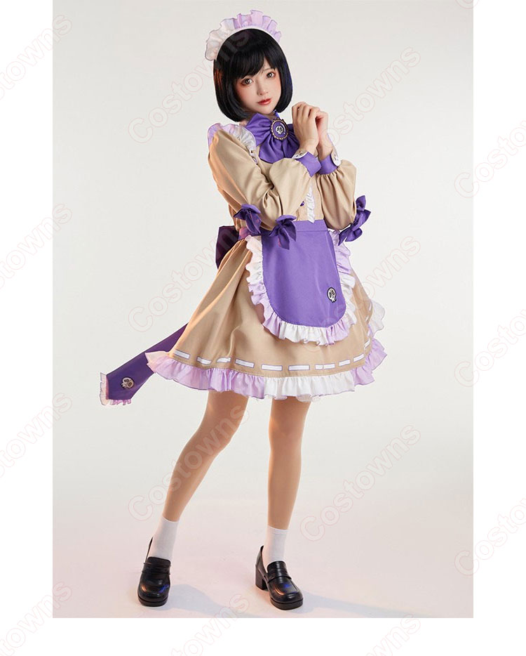 メイド服 コスプレ衣装 骸骨柄 メイド衣装 lolita かわいい