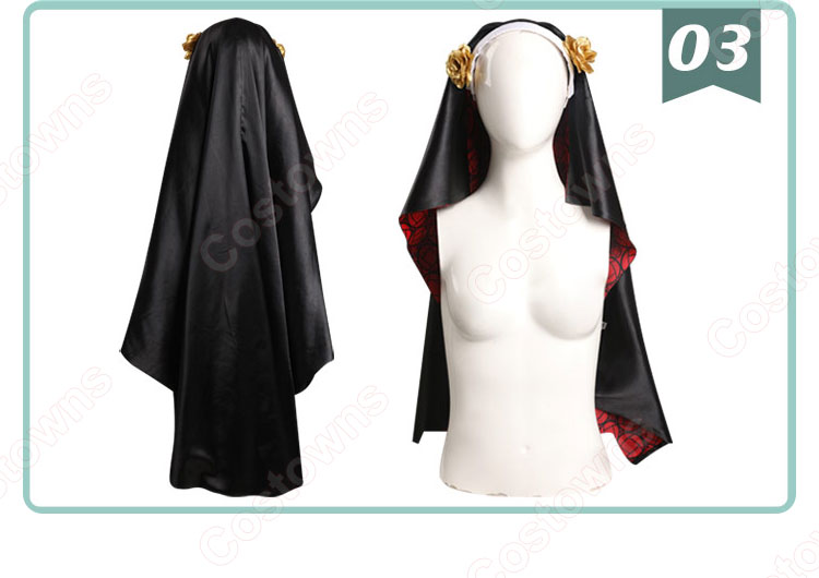 ヨル・フォージャー コスプレ衣装 『SPY×FAMILY』 いばら姫 二次創作 cosplay 仮装 変装-6