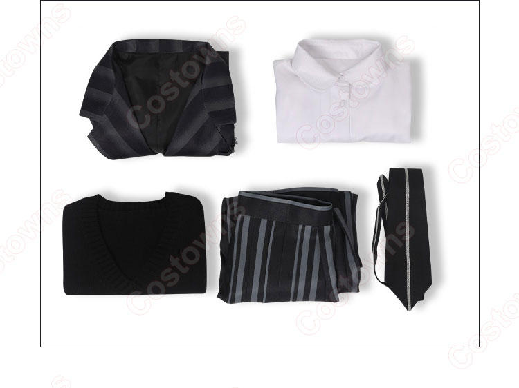 ウェンズデー・アダムス コスプレ衣装 『アダムス・ファミリー』 ネヴァーモア学園 制服 cosplay 仮装 変装-7