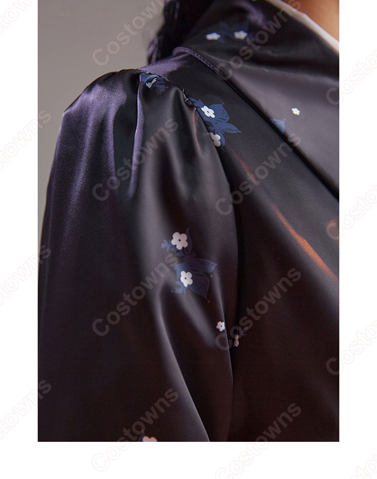 アダムス・ファミリー ウェンズデー・アダムス コスプレ衣装-11