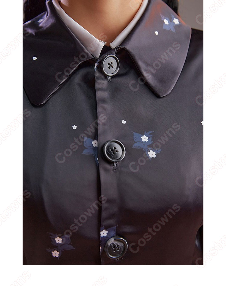 アダムス・ファミリー ウェンズデー・アダムス コスプレ衣装-10