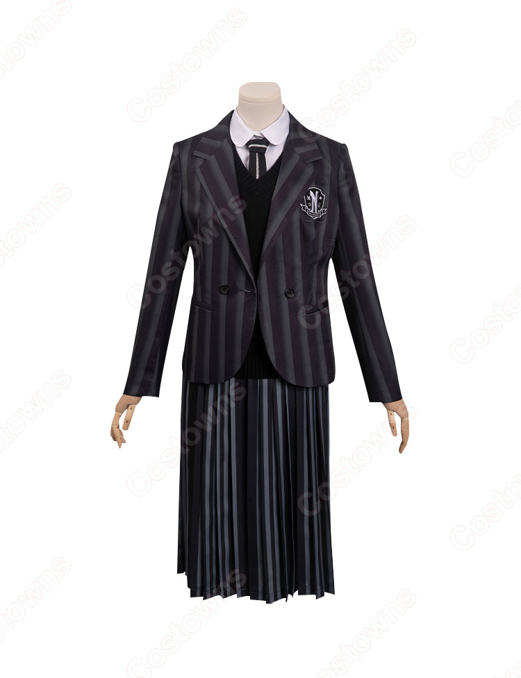 ウェンズデー・アダムス コスプレ衣装 『アダムス・ファミリー』 ネヴァーモア学園 制服 cosplay 仮装 変装-2
