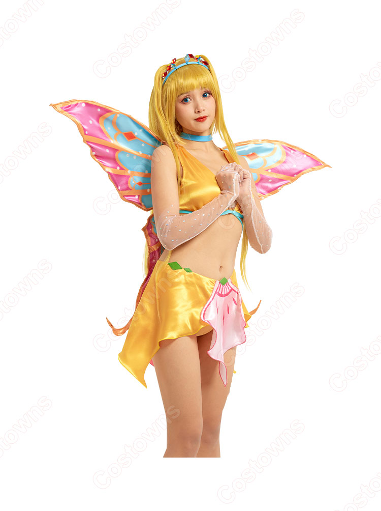 Winx Club ステラ(Stella) コスプレ衣装 太陽と月と星の妖精 cosplay 仮装 変装-4