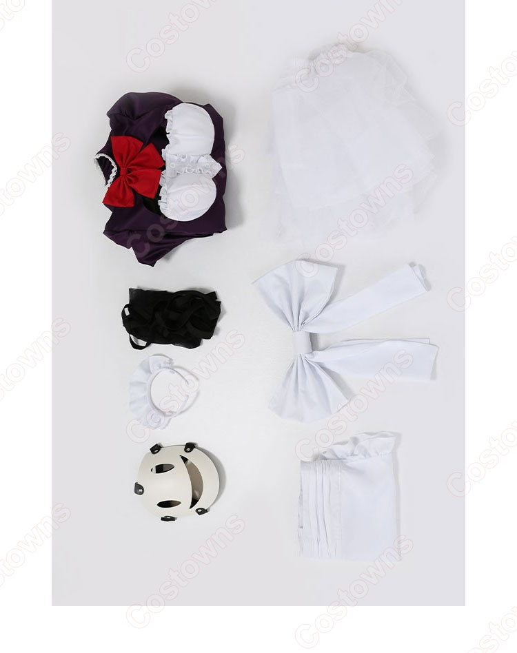 天空侵犯 メイド仮面 メイド服 コスプレ衣装-6