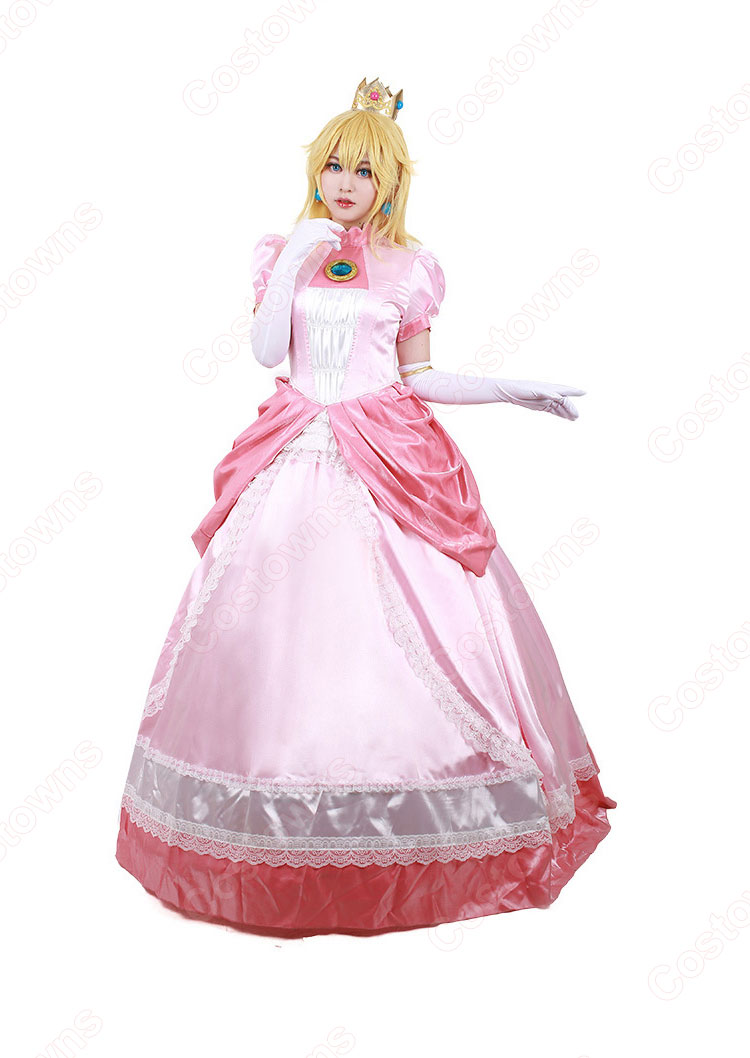 ピーチ姫 コスプレ衣装 『マリオシリーズ』 ピーチ cosplay 仮装 変装-3