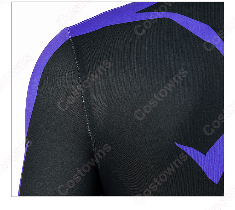 名探偵コナン 犯人 コスプレ衣装 黒い人 全身黒タイツ cosplay 仮装 変装-7