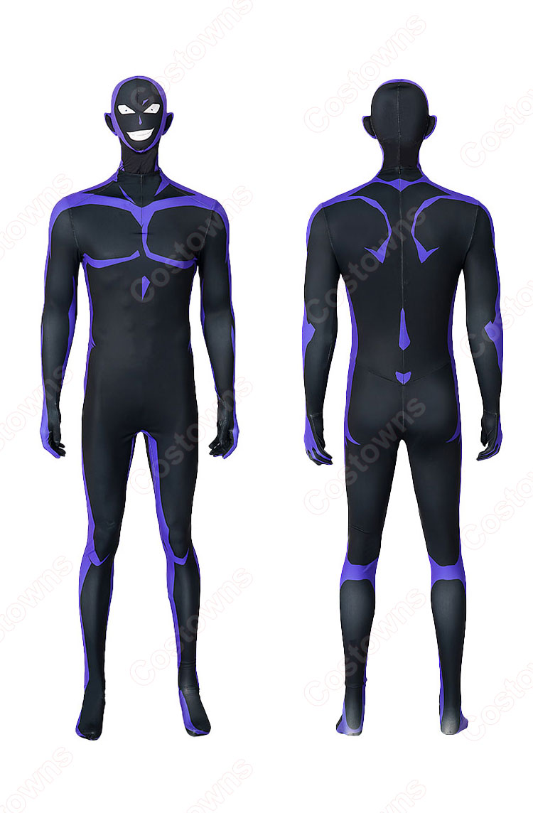 名探偵コナン 犯人 コスプレ衣装 黒い人 全身黒タイツ cosplay 仮装 変装-2