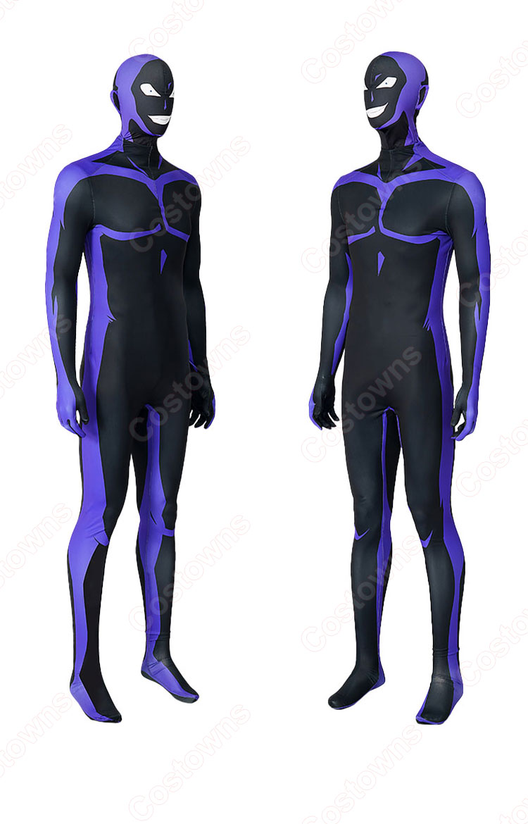 名探偵コナン 犯人 コスプレ衣装 黒い人 全身黒タイツ cosplay 仮装 変装-3