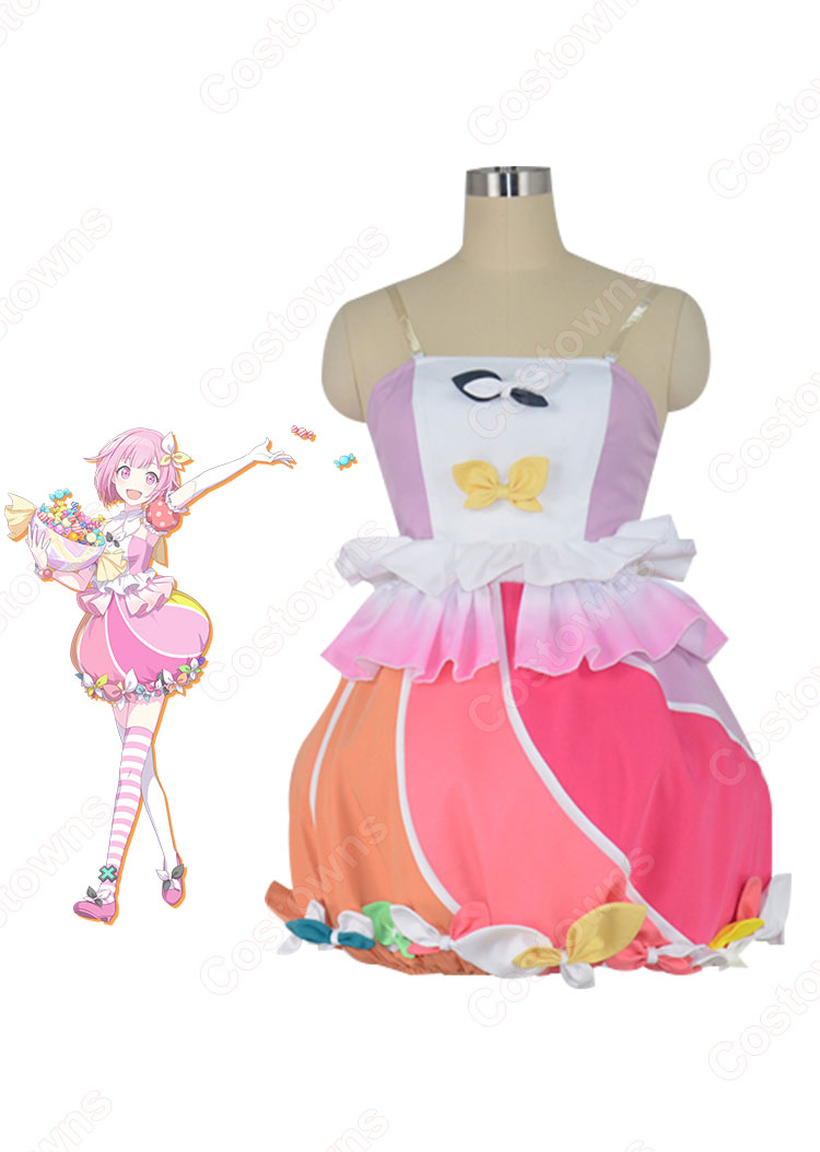 プロセカ 鳳えむ コスプレ衣装 『プロジェクトセカイ カラフルステージ! feat. 初音ミク』 宮益坂女子学園 cosplay 仮装 変装-3