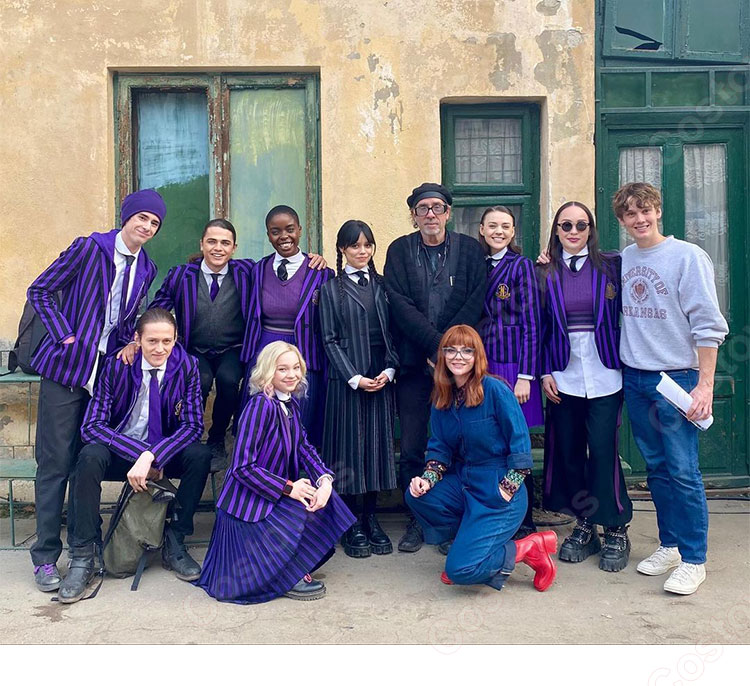 アダムス・ファミリー ウェンズデー ネヴァーモア学園 制服 コスプレ衣装-1