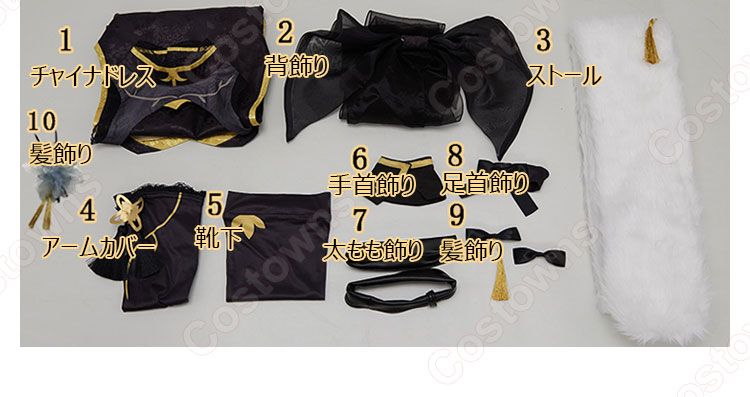 二次創作 ホロライブ ワトソン・アメリア コスプレ衣装 チャイナドレス-7