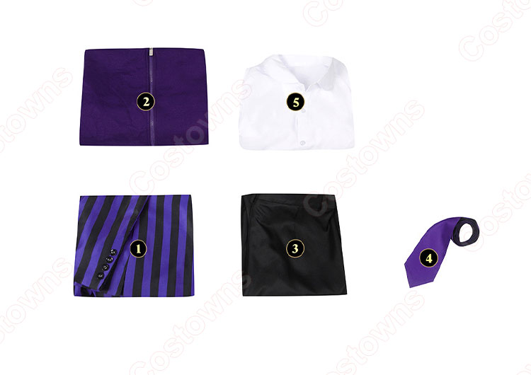 ウェンズデー エイジャックス・ペトロポラス コスプレ衣装 ネヴァーモア学園 制服-14